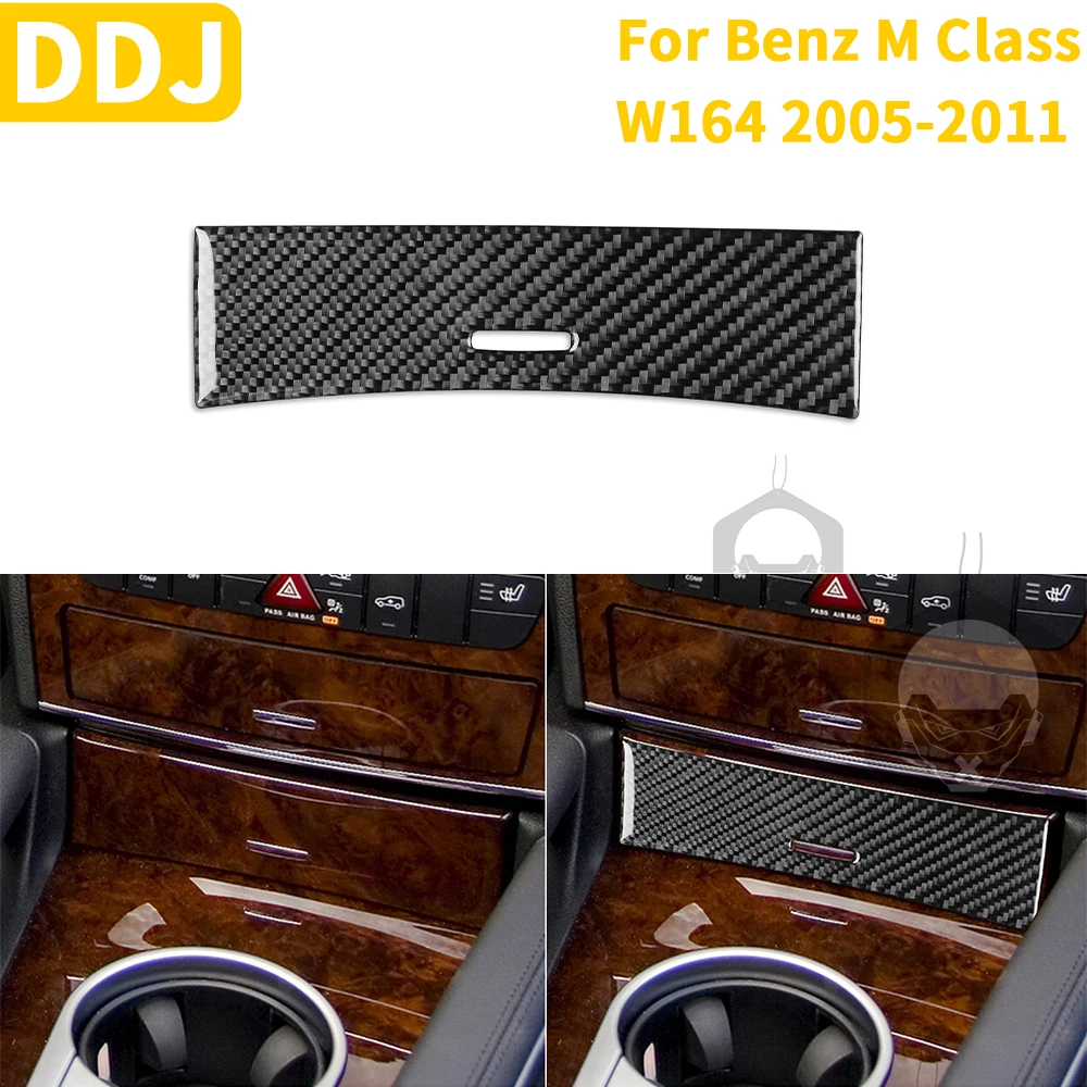 1Pc Interior Storage Box Panel Trim Cover Decals Sticker For Mercedes Benz M Class W164 2005-2011 Series Accessories