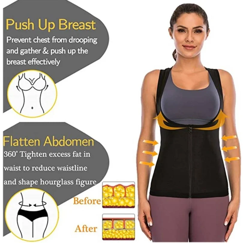 Sweat Sauna Vest Body Shapers Women Waist Trainer Slimming Tank Tops Shapewear Ladies Corset Female Fitness Workout Weight Loss