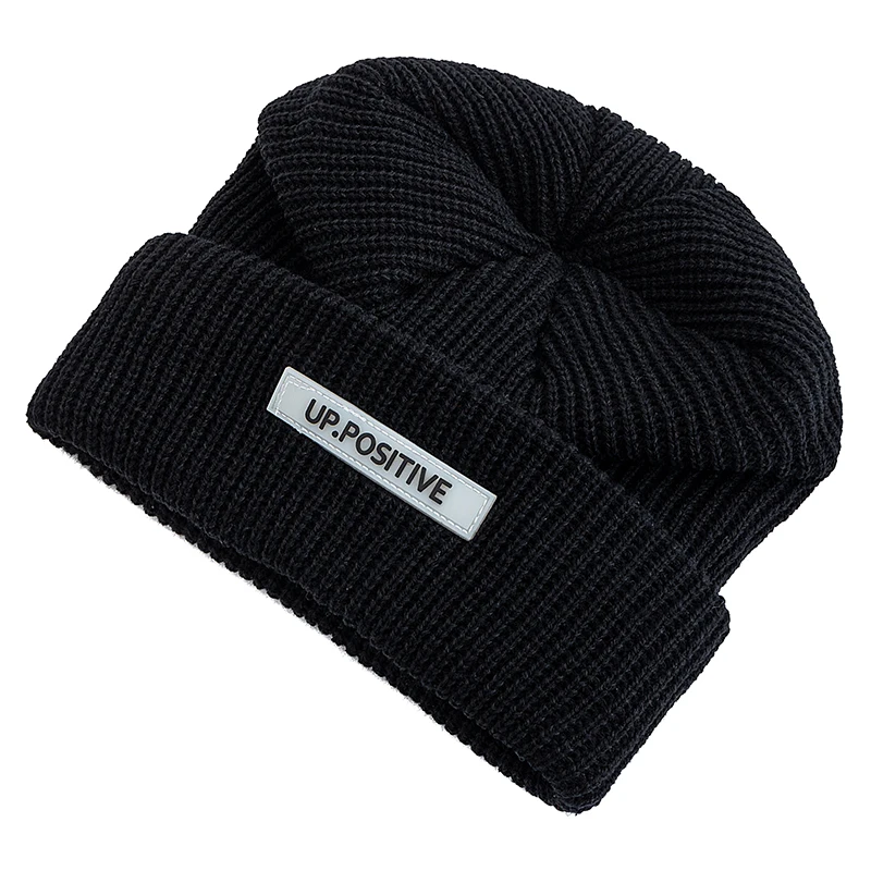 Unisex Daily Beanie Hat Plush Fur Lined Winter Hats For Men Women Keep Warm Knitted Hat