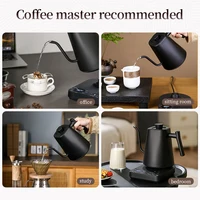Bouilloire électrique à col de cygne 1000 ml, pour café et thé, 1200 W, théière intelligente avec contrôle de la température, chauffe rapide, 220 V 2