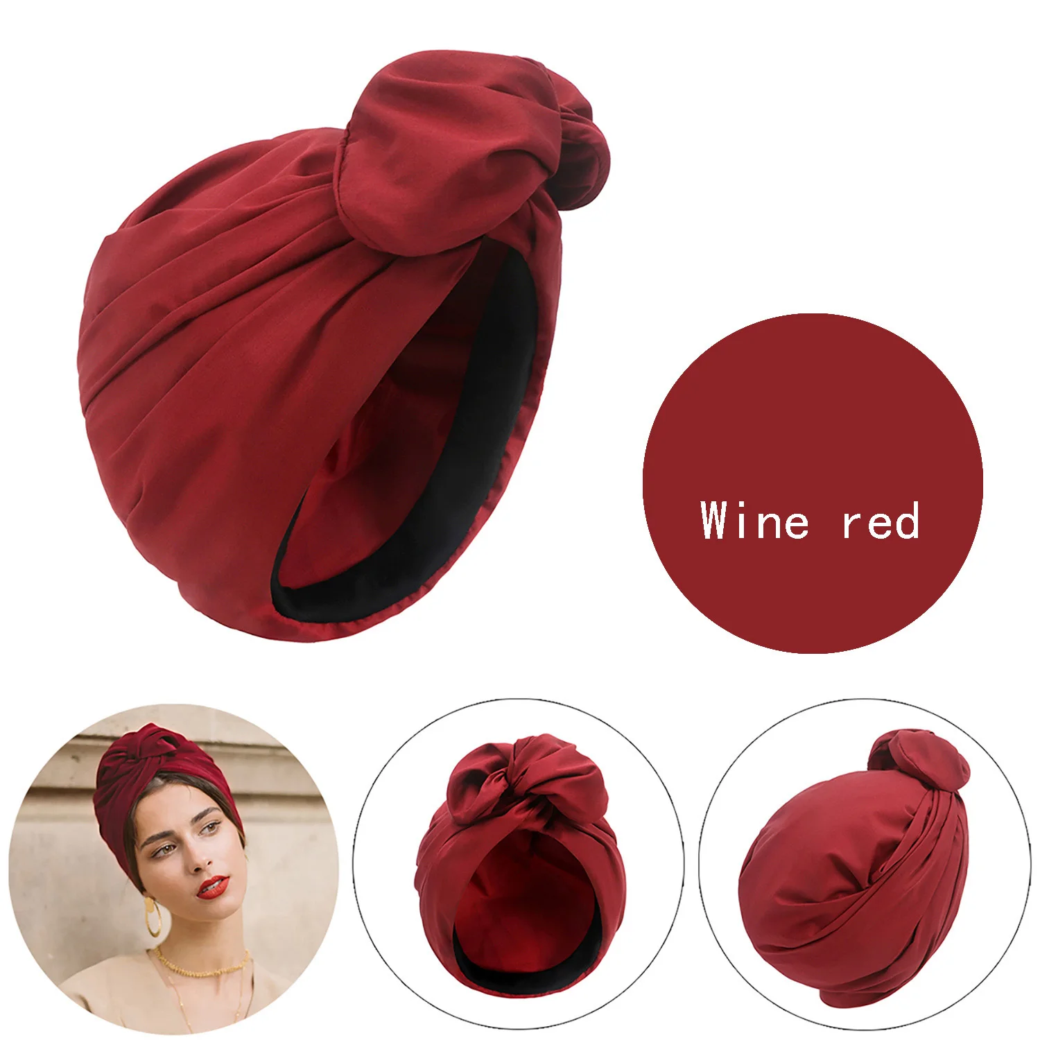 Chapeau turban vintage français pour femme, bandeau de sauna bandana pour  femme, couvre-cheveux pour femme, enveloppes de tête pour femme, écharpe de  sauna musulmane, bonnet, mode - AliExpress