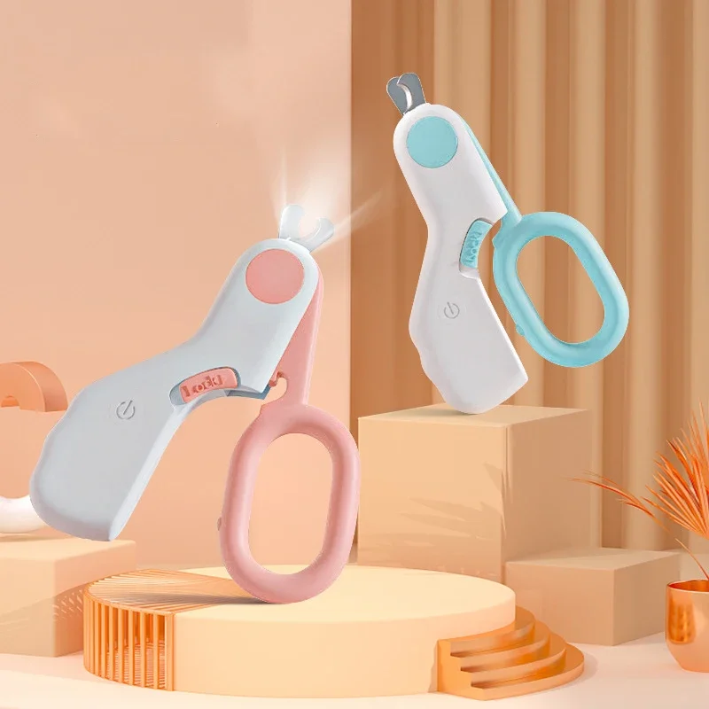 LED Light Cat Dog Nail Clipper Cutter Professional Pet Claw Trimmer Safety Lock Puppy Kitten Animals Care Grooming Tool Kit pet nail clipper