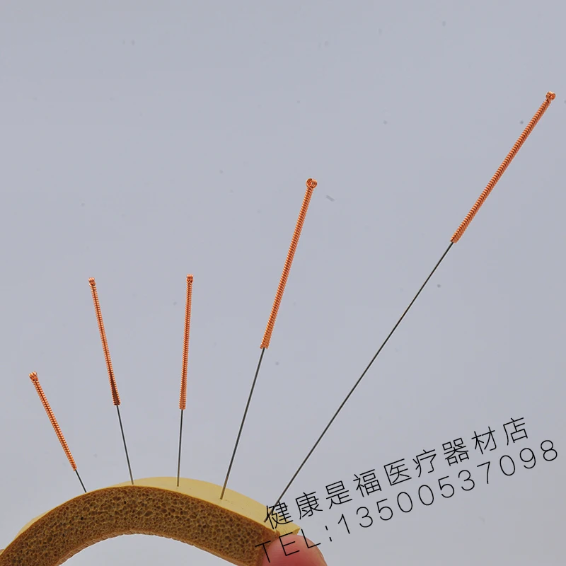 0.35/40/50/60mm disposable copper handle rectangular sharp needle acupuncture needle beauty massage disposable acupuncture needle