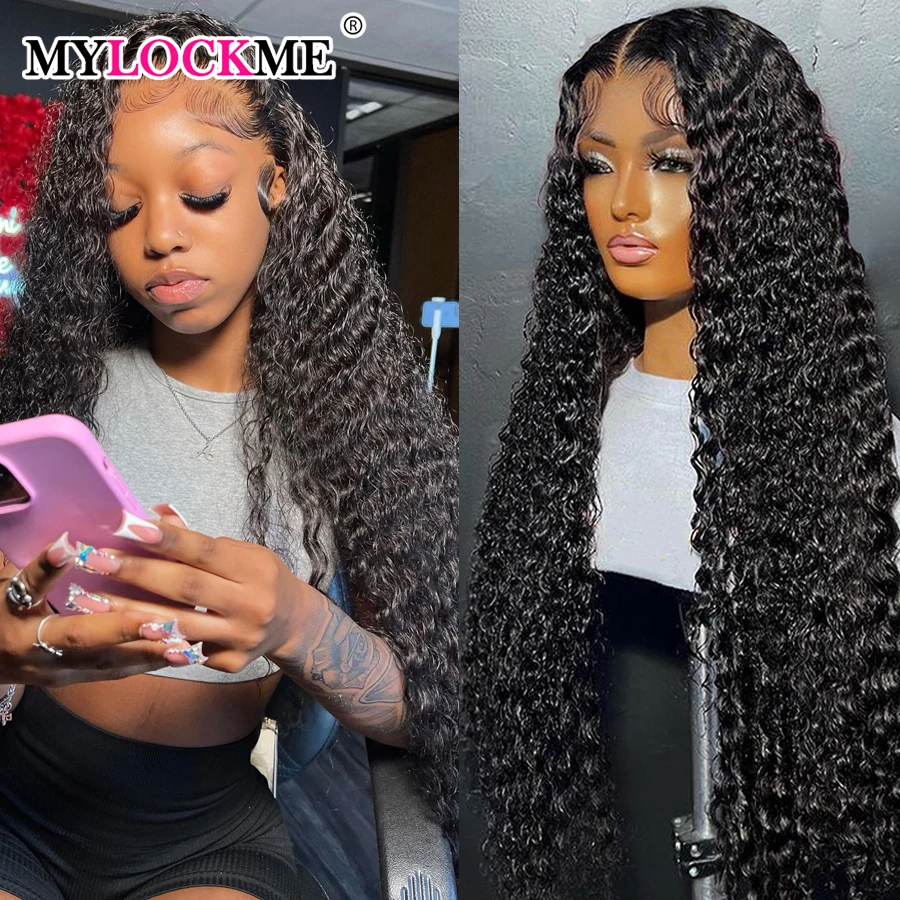 40Inch Deep Wave Frontal Wig Transparent 13x4 13x6