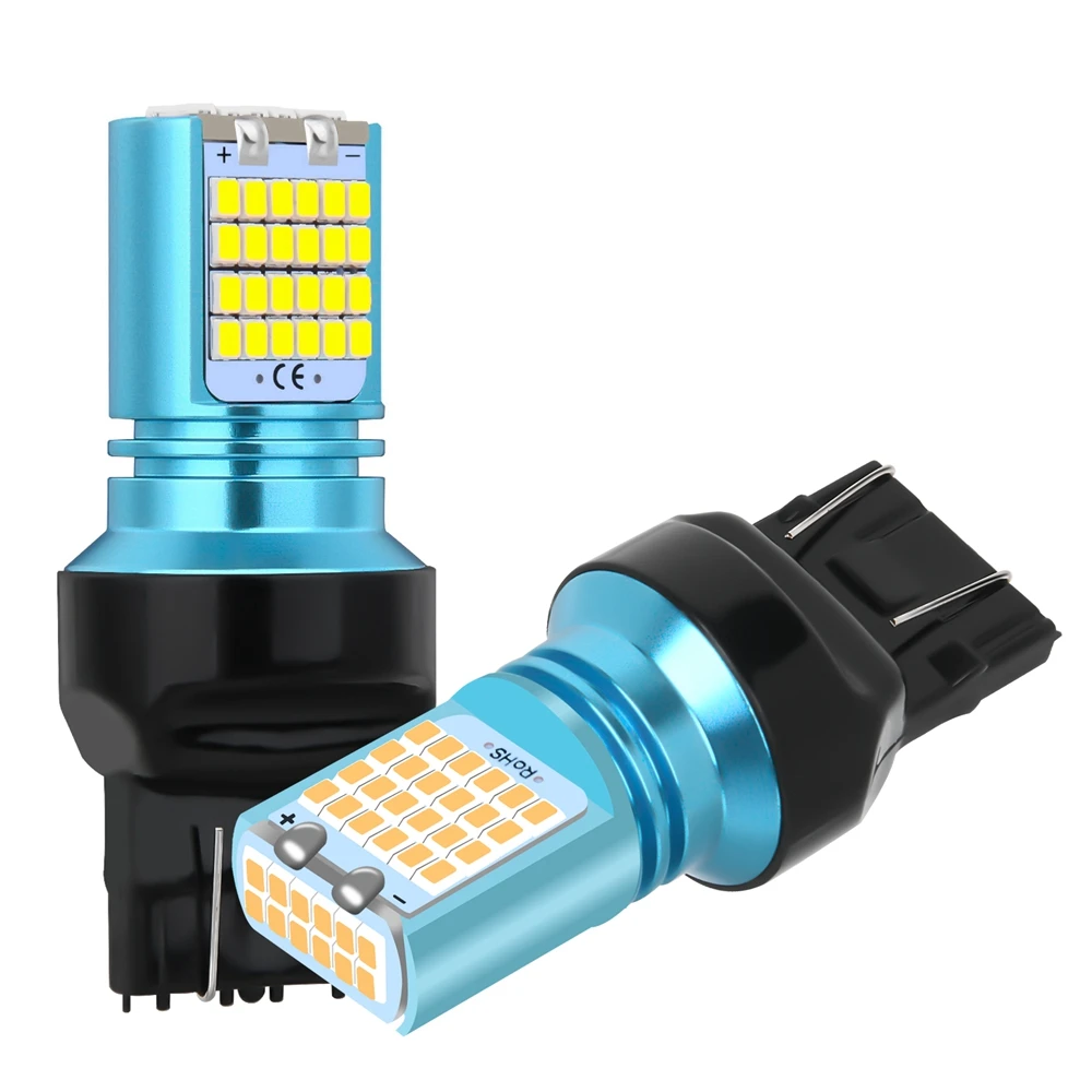 2pcs T20 7443 W21/5w 7440 W21w Wy21w Super Bright Led Bulbs Car Brake Lights Turn Signal Auto