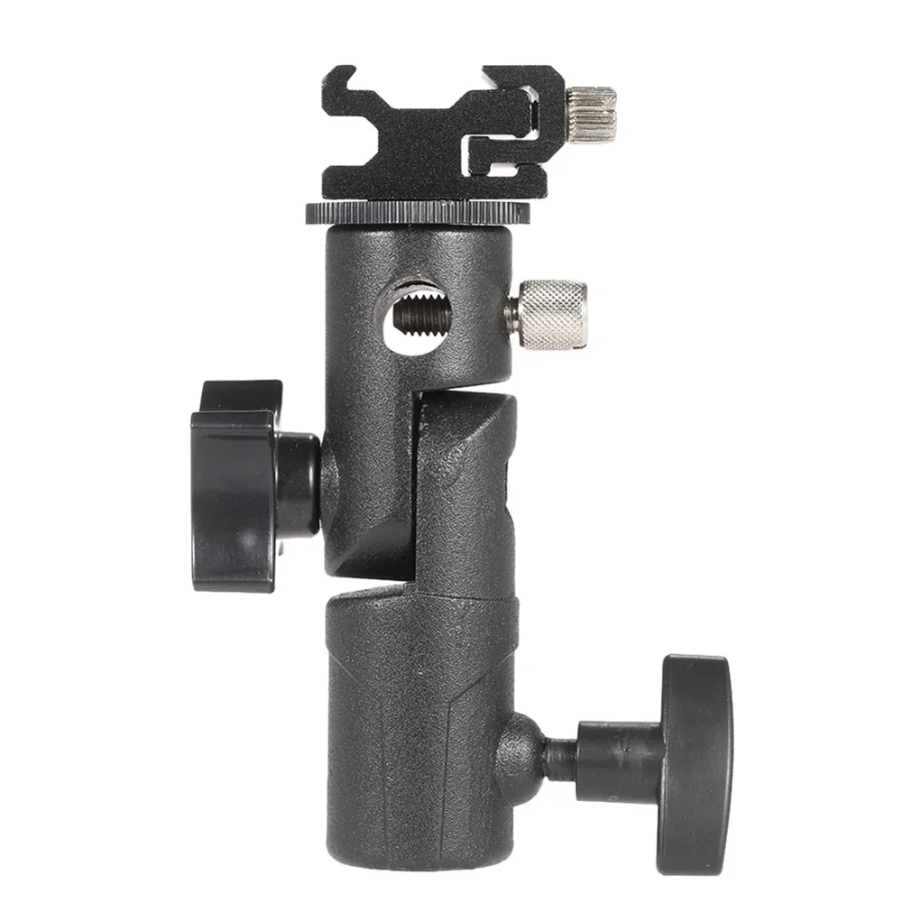 Camera Flash Adapter Hot Shoe Speedlite Umbrella Holder Light Stand 180-degree Angle Adjustment