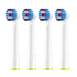 Precision Replacement Toothbrush Head for Electric Toothbrushes (4pcs 3D White)