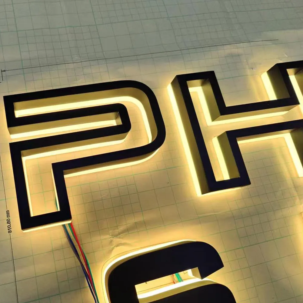 3d Acrylic Backlit Logo Sign Business Sign Company Wall Logo Outdoor Custom  Led Logo Sign - Plaques & Signs - AliExpress