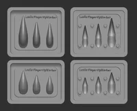 1Pc Dragon Claw 3D Acrylic Mold Nail Art Decorations  DIY Silicone Nail Templates Nail Mold 2