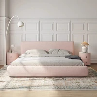 Chambre minimaliste cadre de lit Double King dormir tables de nuit lit moderne rangement Muebles Para El Hogar maison accessoires 4