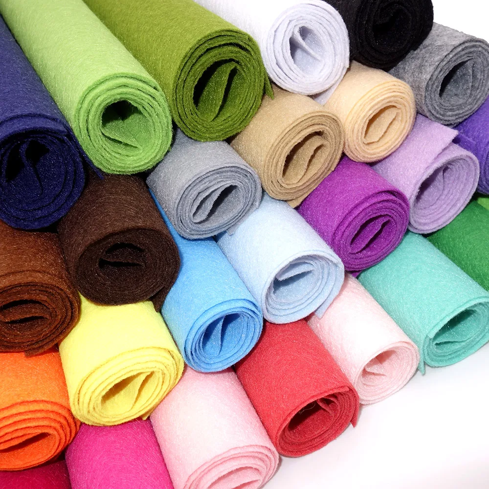 1MM Thick Felt Fabric Non-Woven Felt Square Children's Cutting Art DIY Handmade Cloth For Tailoring Decorative Craft