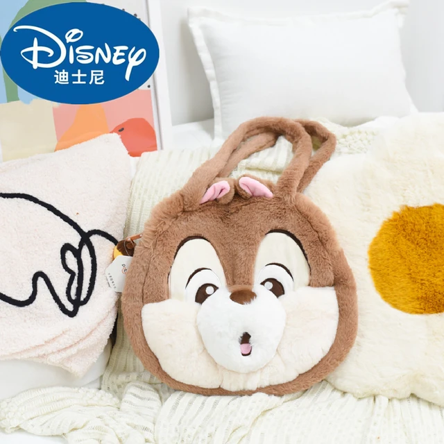 Original New Disney Anime Chip Plush Toy Shoulder Messenger Bag Large Capacity Handbag Cute Cartoon Plushies Doll Toys For Girl