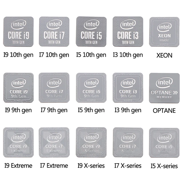 インテルステッカーi9 Intel Core i9 11th Generation Sticker 14 x 14mm Rocket Lake