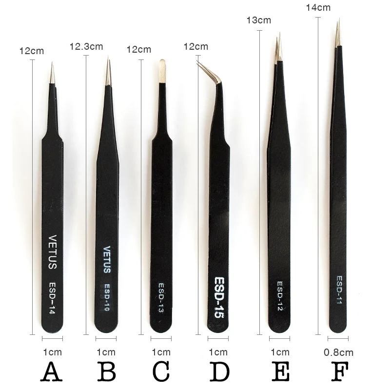 Card Lover Tweezer Stainless for Journal Sticker Tape Scrapbook Tools Eyelash Tweezer Vintage Black Craft Journal Tools colored tweezers