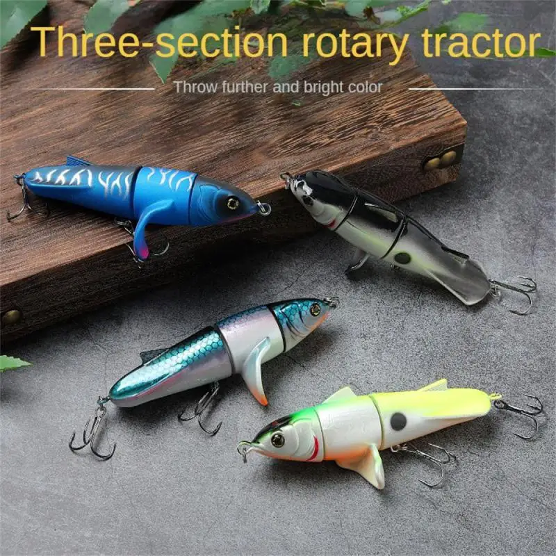 

24g Fake Bait Three-section Propeller Luya Fake Bait Simulation Bait Abs Luya Bait Realistic Hard Bait Throw Distance 11cm