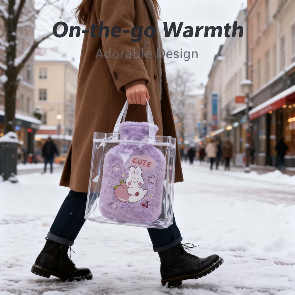 Winter Soft Hand Warmer Cute Kawaii Water Bottle Mini Explosion-proof Portable Winter Reusable Hand Warmer 250/500ML