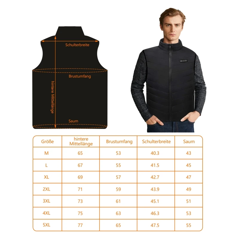 

11 Zone Heated Vest for JACKET Unisex Intelligent USB Electric Heating Thermal Warm Sleeveless Coat Waistcoat with Drop Shipping