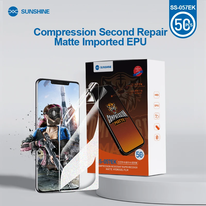 

Sunshine SS-057EK игровая матовая Гидрогелевая пленка, антистресс, быстрое восстановление, фотостекло, автоматическое восстановление, инструмент для царапин