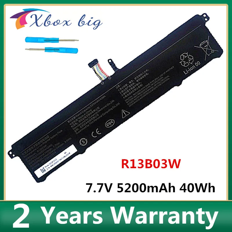 

R13B03W Laptop Battery for RedmiBook 13 XMA1903AN XMA1903BB Replacement Battery 5200mAh 40Wh