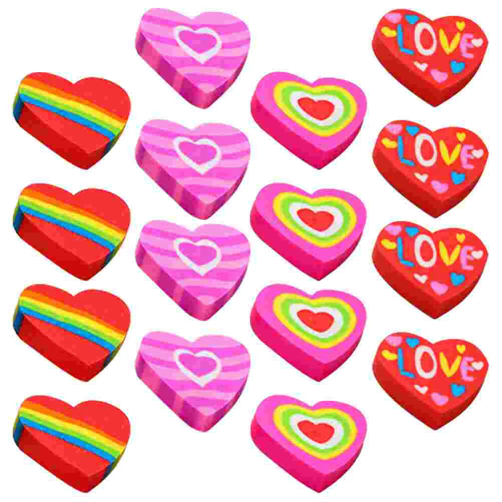 

Heart Eraser Mini Erasers Pencil Tiny for Kids Bulk Kawaii Toddlers Educational Small Puzzle