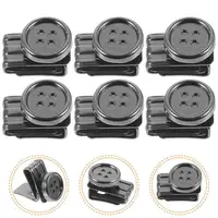 6pcs No Sew Metal Button Clip Braces Bachelor Buttons Buttons For Pants Suspenders Hats Fixing Kit 1