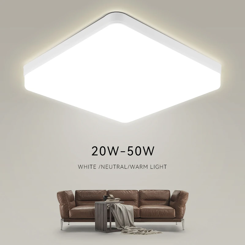 Modern Led Ceiling Lamp 20W 30W 40W Square Ceiling Lights 220V Panel Light for Bedroom Kitchen Living Room Indoor Home LightingLed Downlight，Just New Arrive,Receive additional discount coupons, cloud ceiling light