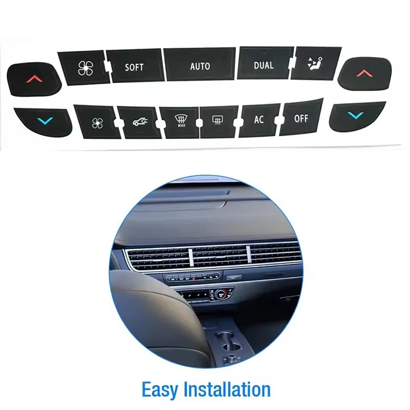 Car Air Conditioning Control Panel Button Repair Sticker for Renault Megane/ Master/ Scenic III CD Radio Button Repair Decals 1