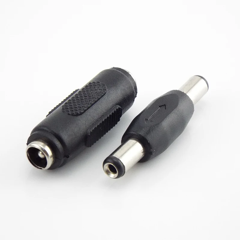 DC connectors 5.5mm*2.1mm male to male plug jack female to female socket for CCTV camcer panel mounting adaptor