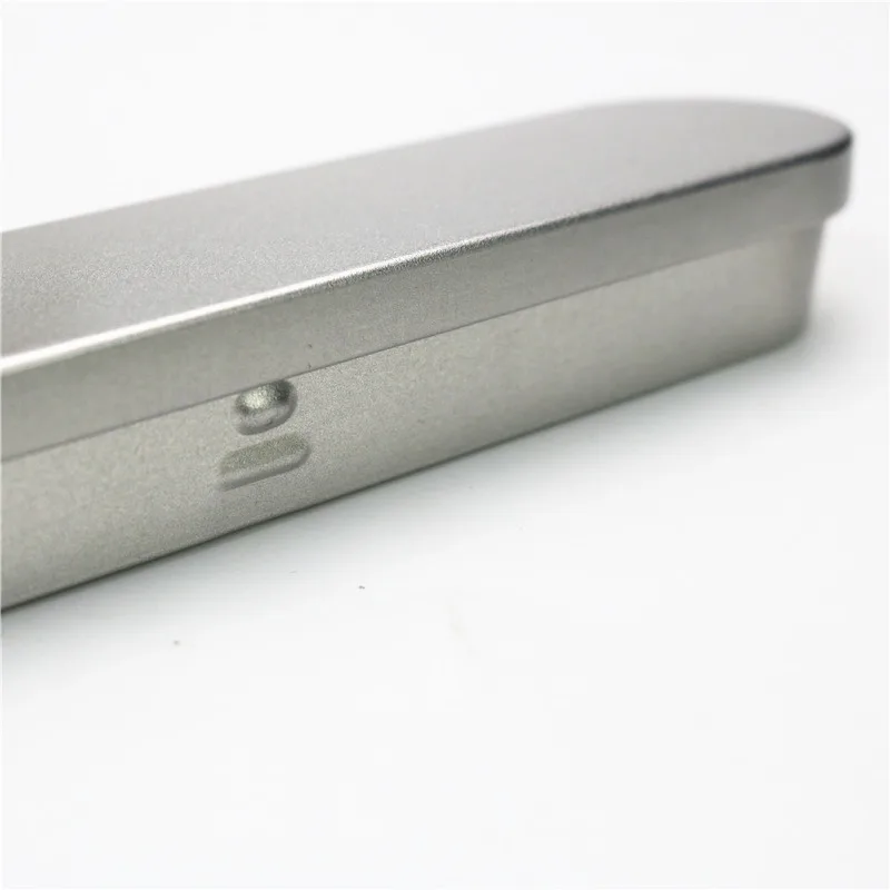 Metal pen case professional text Black Silver pencil box Can make company pencil cases stationery box