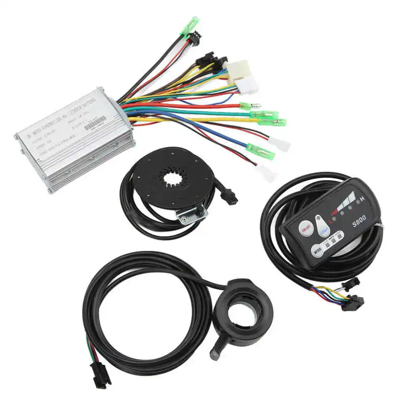 Electric Bike Controller Electric Bike Conversion Kit Electric Bike Accessories Electric Bike LCD Display Panel Electric Bike Controller Display 36V 48V With LED S800 For 250W 350W Motor