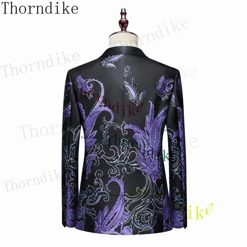 Thorndike Latest Charm Purple Coat Pants Designs Tuxedo Jacket Slim Fit Men Suit 3 Piece Blazers Custom Groom Prom Suits Terno 4