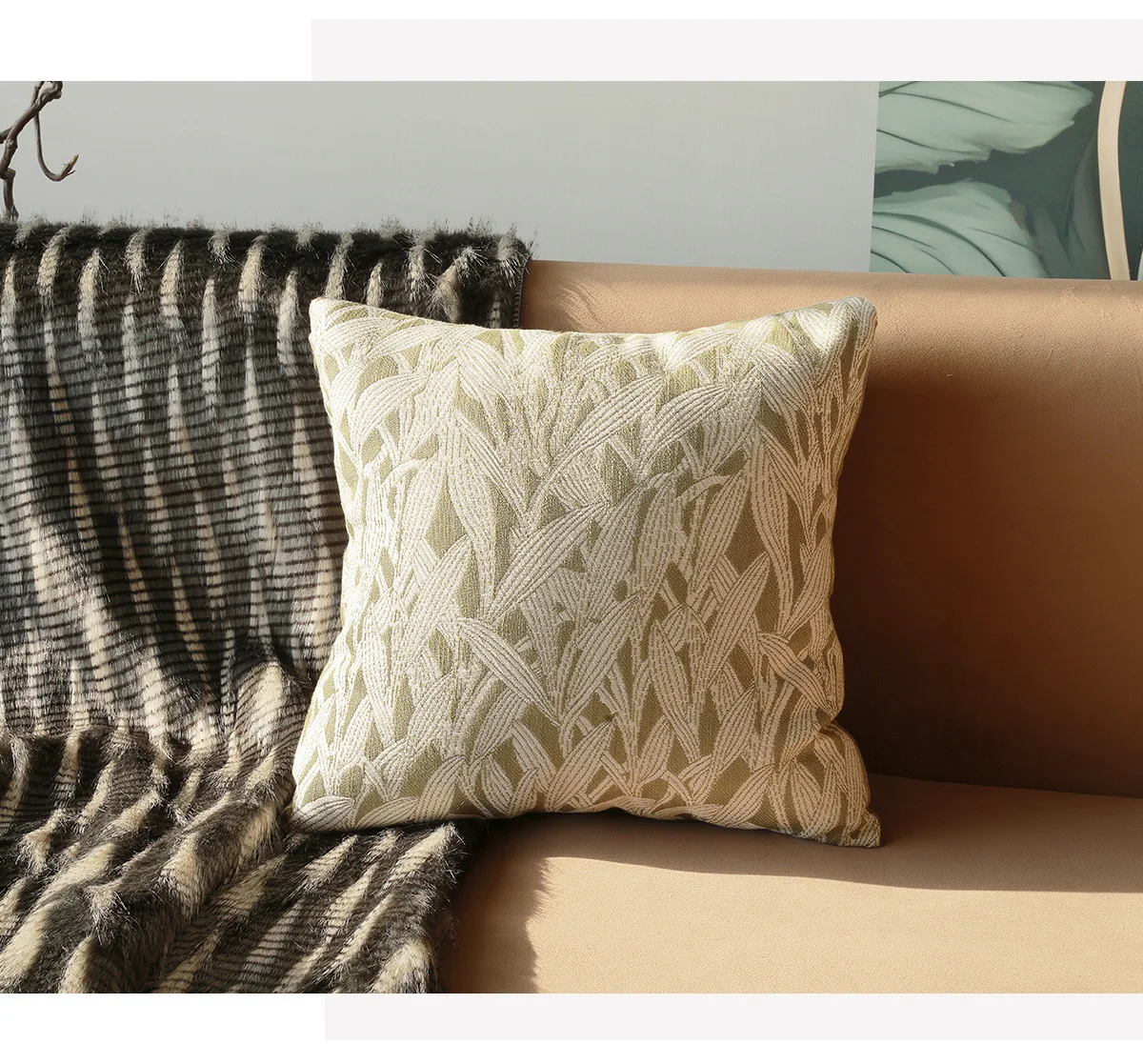 Jacquard-Plüschfell-Chenille-Kissenbezüge, moderne, weiche, luxuriöse, dekorative Kissenhüllen für Sofa, Bett, Wohnzimmer, Heimdekoration – Detail 15