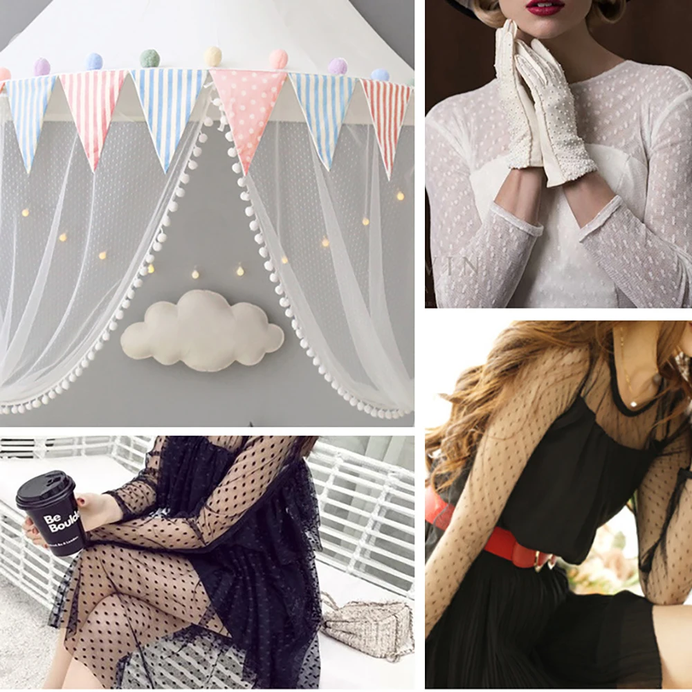 Chainho,Polyester Mesh Gauze Fabric,DIY Sewing Material,Suitable For Decorating Weddings,Parties,Birthdays,2 Sizes,WS2