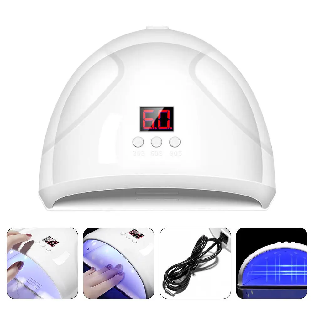 36W UV LED 네일 램프 젤 경화 건조 30초 60초 90초 타이머 자동 감지 대형 디스플레이 매니큐어 라이트 네일 아트 도구 드라이어