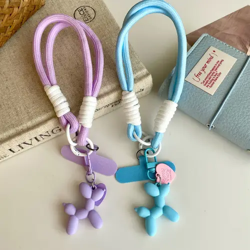 Creative Heart Balloon Dog Phone Lanyard Wrist Strap, Universal Phone Case Accessories, Anti-Slip Anti-Fall Portable Pendant - Image 6
