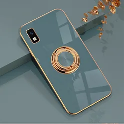 Luxury Ring Plating Magnetic Case - Fashion Soft TPU Anti - Knock Cover for Wish3 (GRAY)