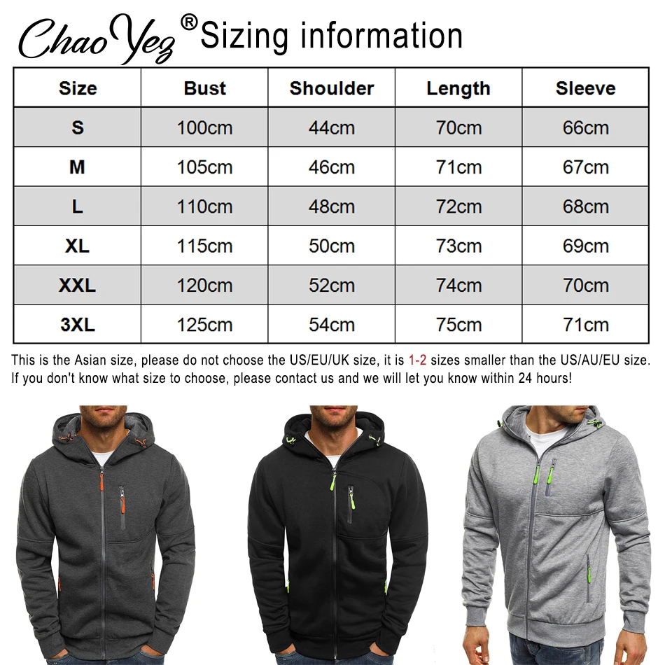 Custom Your Logo Men Zipper Sports Hoodies Men Fashion Cool Zipper Thin Jacket Coat Autumn Winter Casual Sportwear Clothing 2023 images - 6