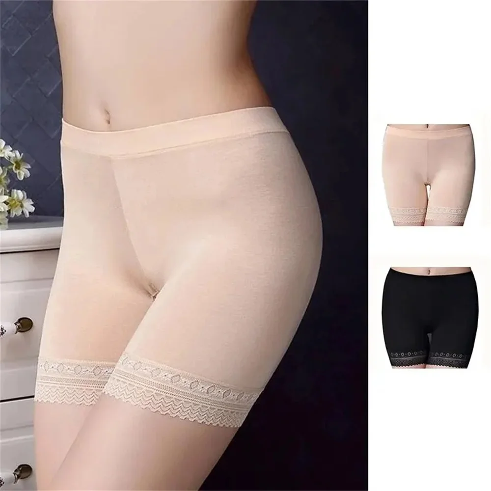 High Waist Shorts New Summer Female Panties Lace Seamless Safety Short Pants Womens High Waist Stretch Shorts Briefs Slimming Under Skirt Shorts