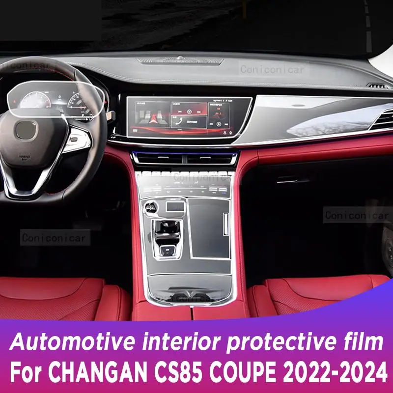 

For CHANGAN CS85 COUPE 2022-2024 Gearbox Panel Navigation Screen Automotive Interior TPU Protective Film Anti-Scratch Accessorie