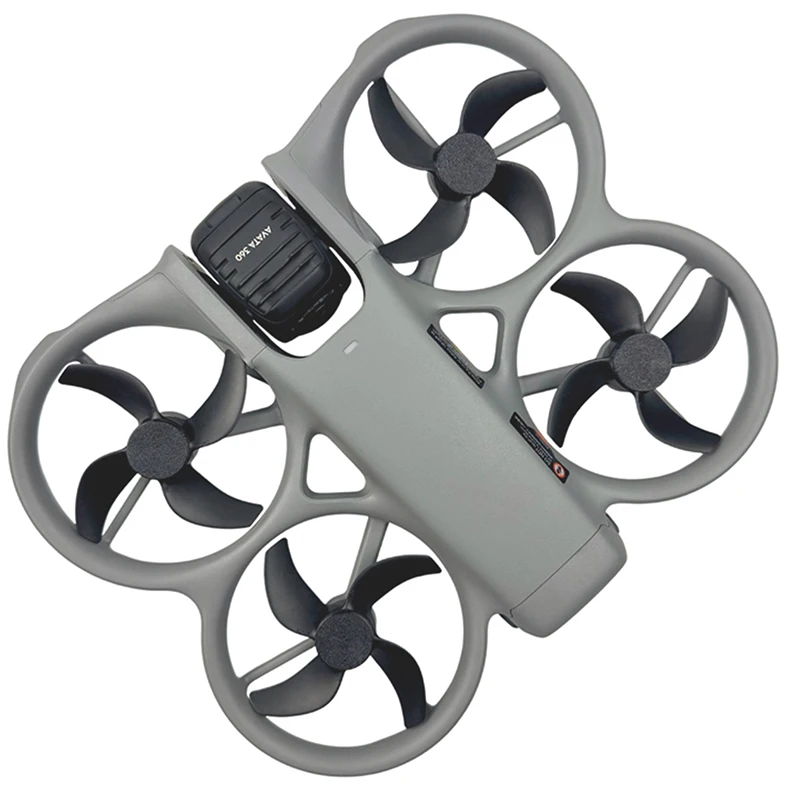 Housse anti-choc pour drone noir, protège moteurs et objectif, texture en néoprène visible