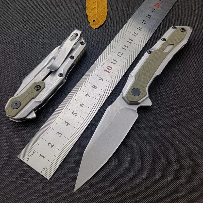 

New 1369 Outdoor Camping Folding Knife 8CR13 Blade G10 Handle Pocket Survival Tactical Hunting Fruit Utility Knives CED Tools