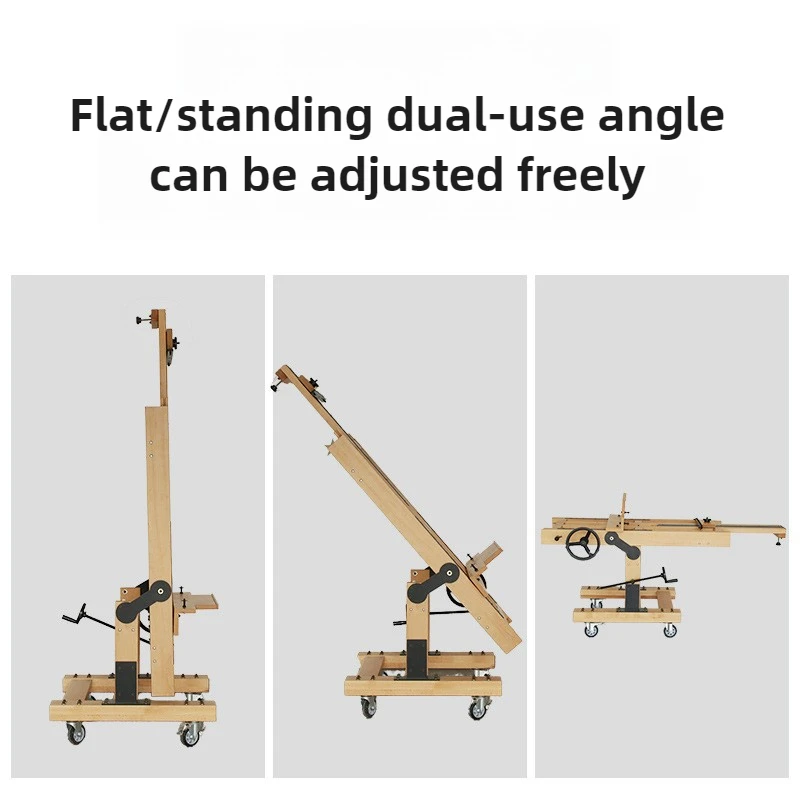 Beech Wood Large-scale Oil Painting Easel Art Special Multi-functional Flat Stand Dual-use Master Teaching Double Rocker