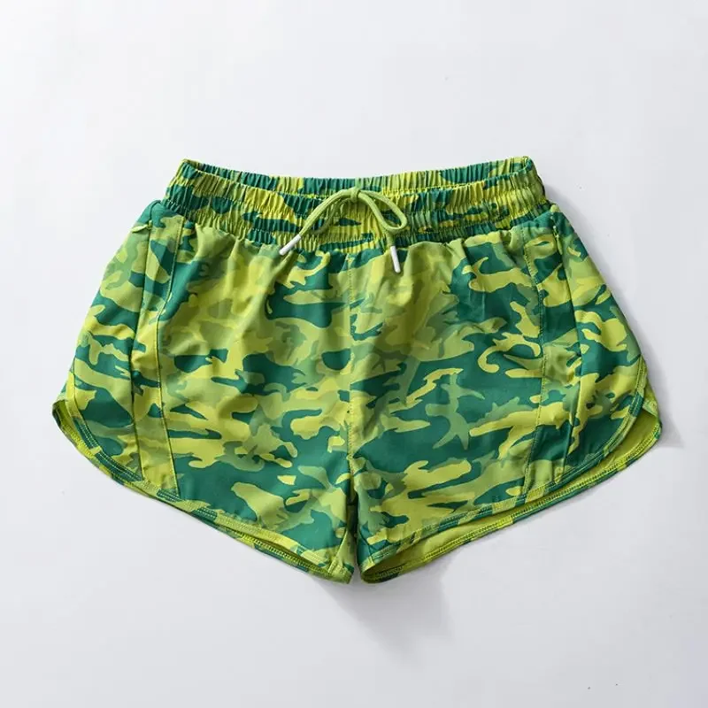 Summer New   Shorts Female Track That Camouflage Leopard Running Speed Dry Lining Leisure Yoga Speed Dry Rope