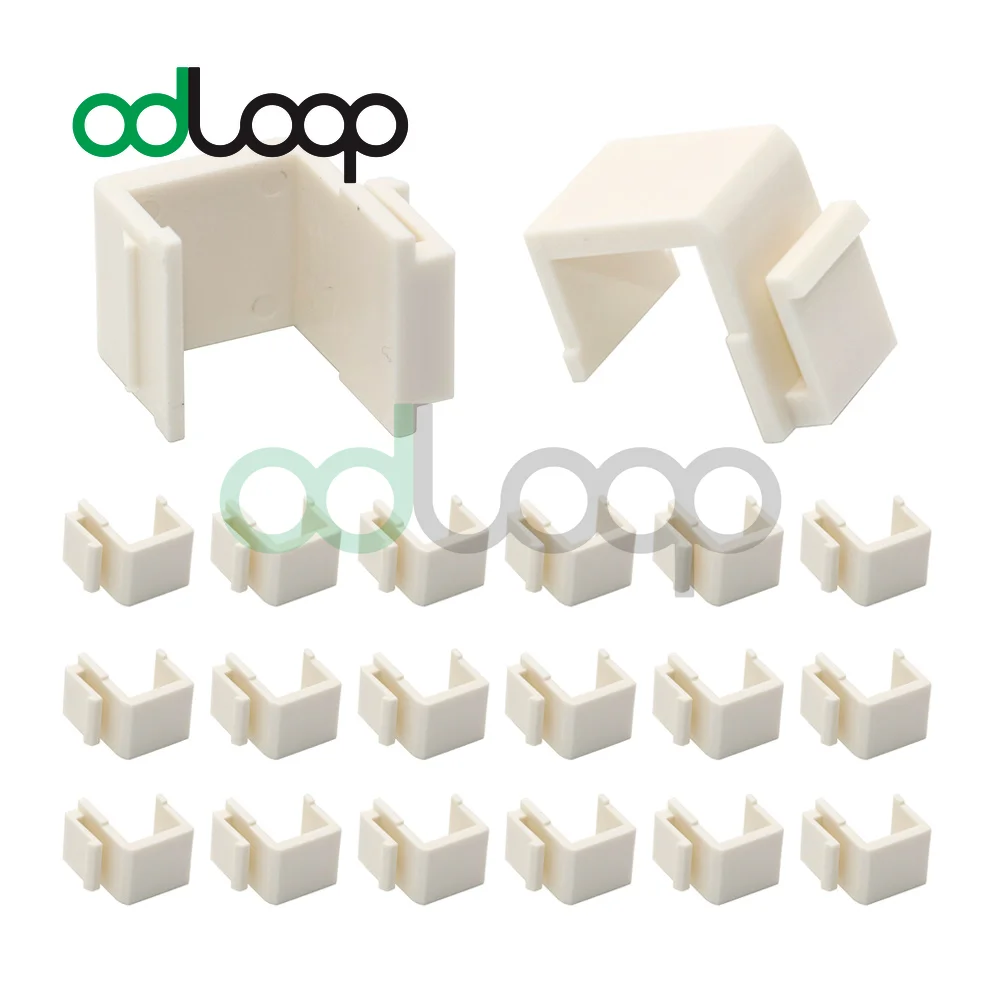 ODLOOP 20 Pack Blank Keystone Jack Inserts for Keystone Wall Plate and