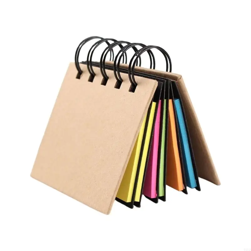 Spiral Notebook with Sticky Notes - Hard Cover Memo Pad for School  Office