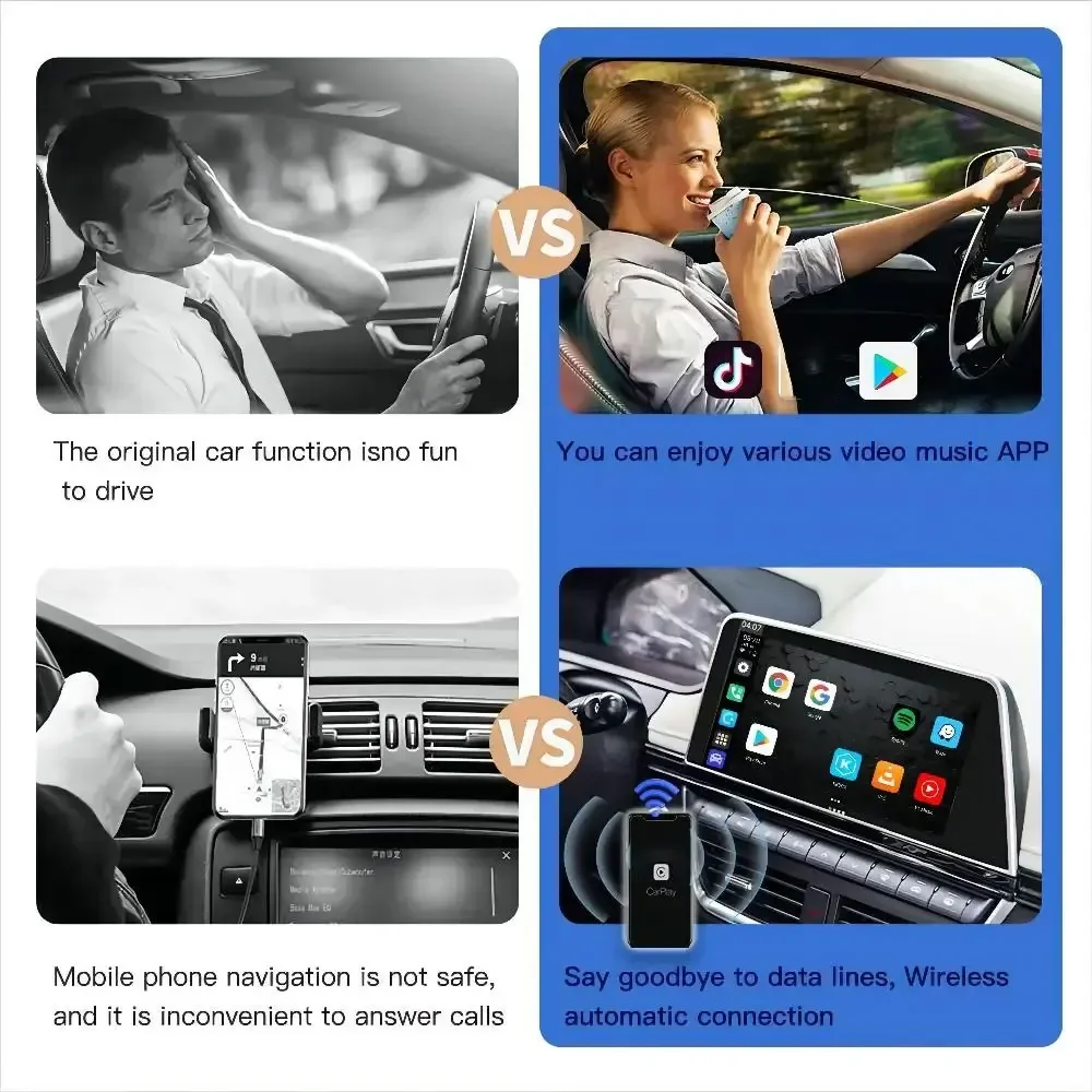 Wireless Carplay And Android Auto CarPlay Android 13 Ai Box QCM 6125 WiFi 4g LTE GPS Built-in For Volvo Ford Benz VW Audi Toyota wireless carplay adapter wireless carplay smart carplay box