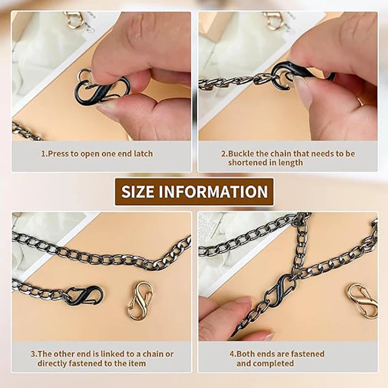 10/5Pcs Zipper Locks Zipper Pull Replacement Clips Anti Theft Double Opening Purse Lock Backpacks Luggage Zipper Puller