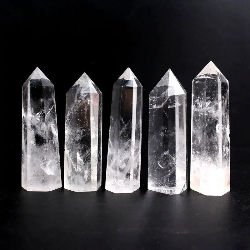 

80-100mm Rare Natural Clear Quartz Stone, Obelisk Crystal Point, Wand Healing Reiki, 1Pc