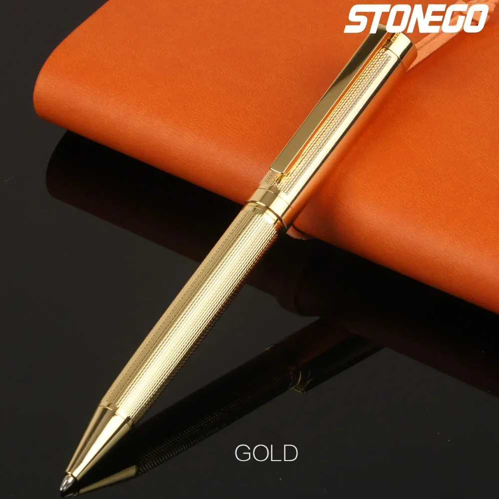 Metall-Kugelschreiber, einziehbarer Signaturstift, Wappenstil, Metallgehäuse, schwarze Tinte, mittlere Spitze, 1,0 mm, glattes Schreiben – Detail 8