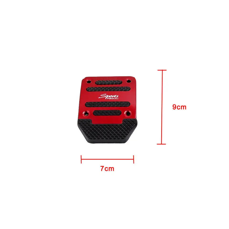 Red Non-Slip Automatic Pedal Brake Foot Treadle Cover Car Interior
